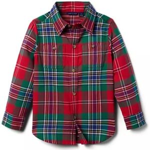 Janie and Jack Tartan Flannel Shirt